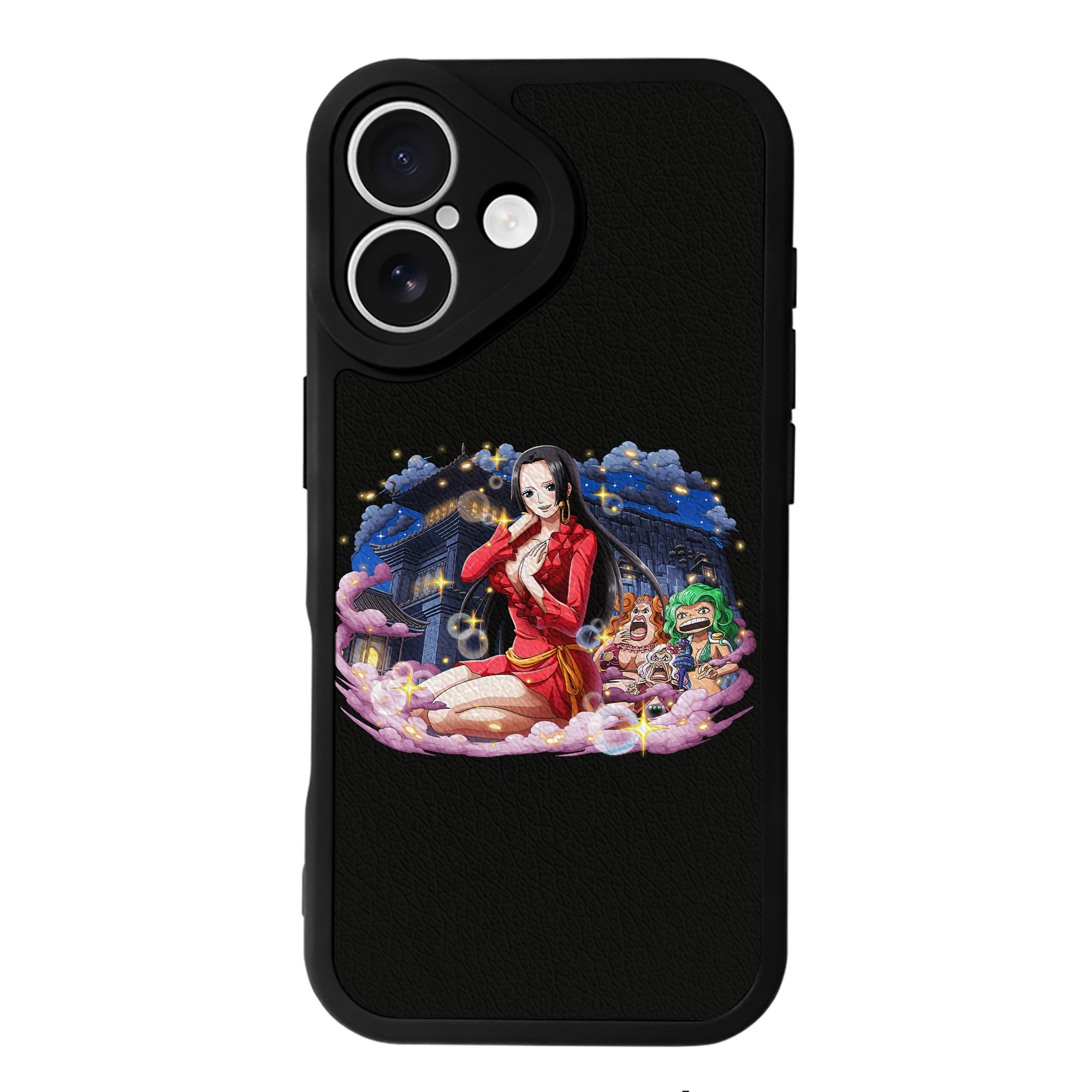 （画像用） ワンピース ボア・ハンコック ONE PIECE Boa·Hancock 【iPhone 16シリーズ対応】シリコンスマホケース（レザー調） 材質：シリコン